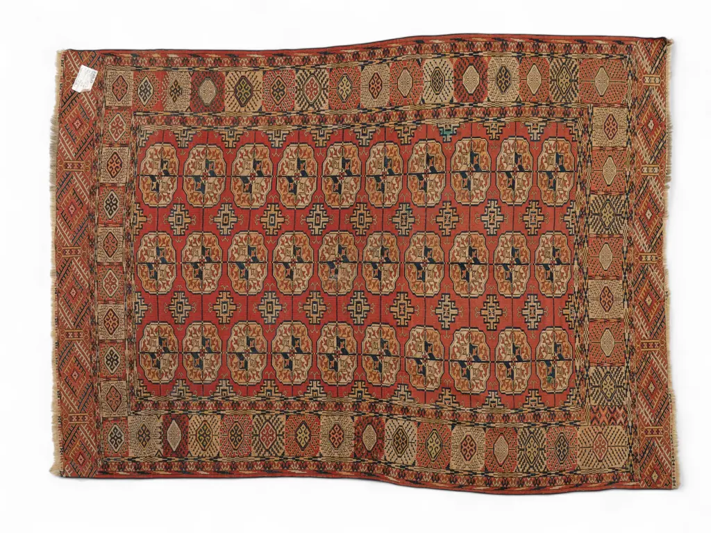 19thC Tekke Turkmen wool pile main carpet, Image 1++